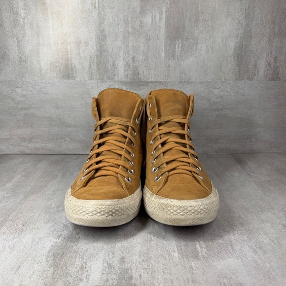 Converse Other - Converse Chuck Taylor All Star High Top Tan Leather Sneakers 157522C Mens 9